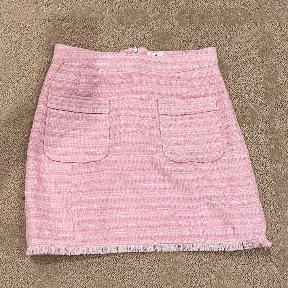 BB Dakota x Steve Madden Pink Tweed-Like Skirt – Size 2